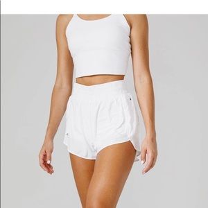 Acta white high waisted shorts with liner